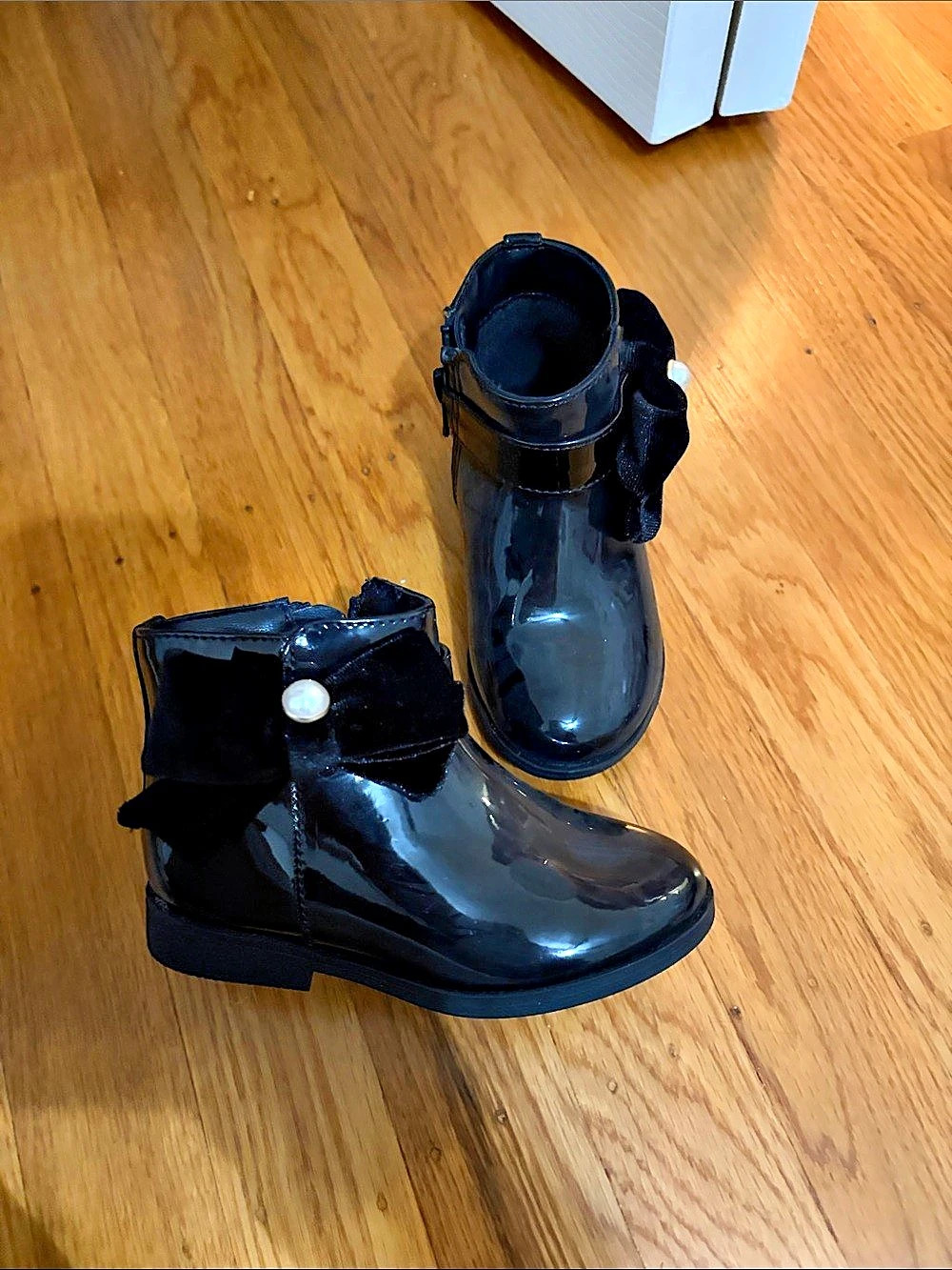 Gymboree Girls Bow Booties Black